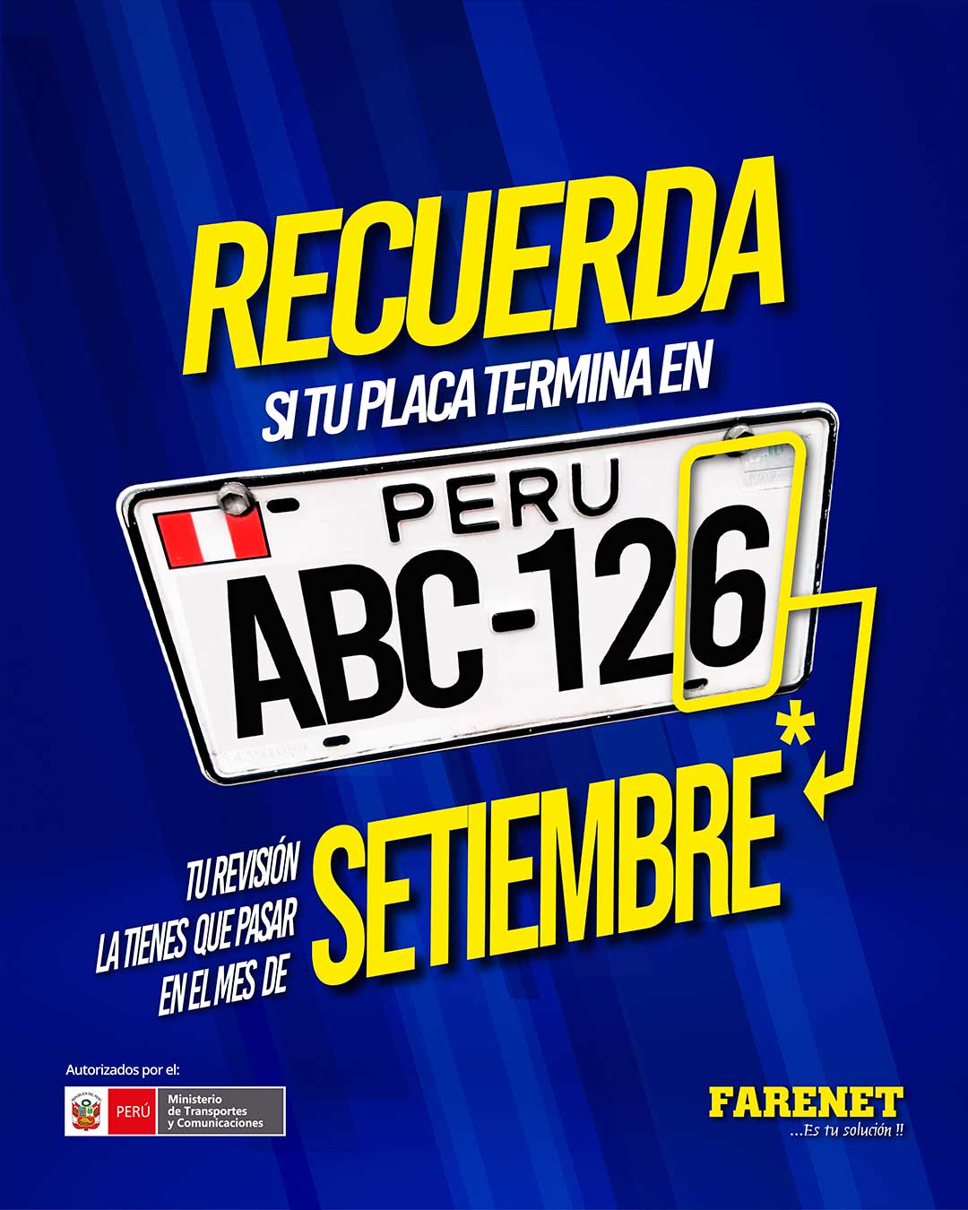 Placa revisión técnica